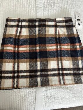 NWT Plaid Mini Skirt